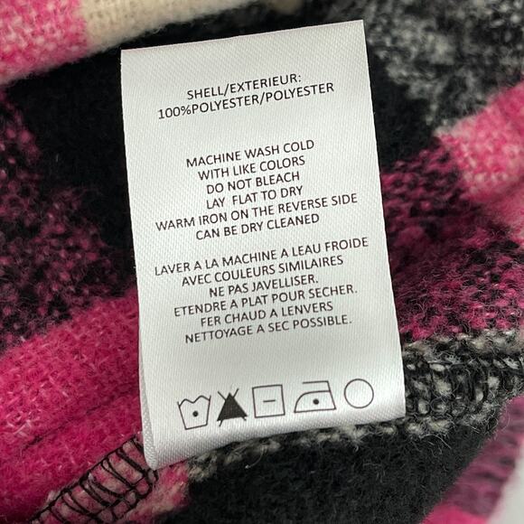 Vigoss Plaid Crop Shacket Jacket Pink Multi Women's Size Medium - Picture 15 of 15